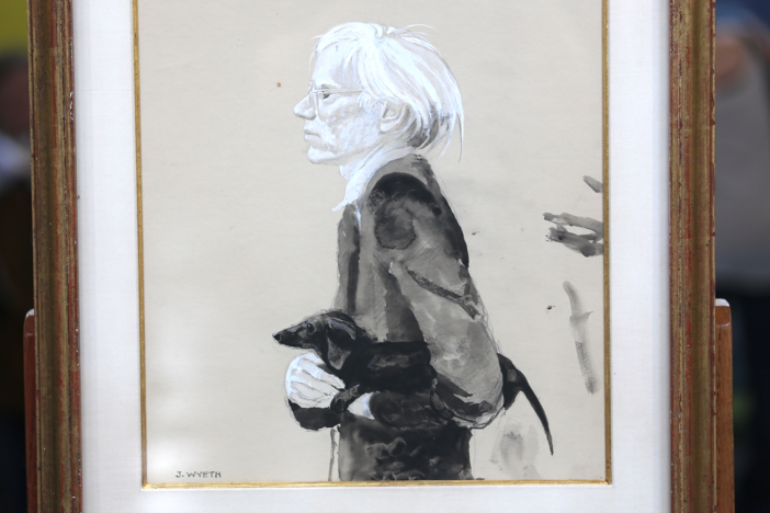 Appraisal: Jamie Wyeth "Andy Warhol" Portrait ca. 1975 in New Orleans, LA