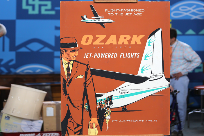 Appraisal: Ozark Airlines Poster, ca. 1960, from St. Louis Hour 2.