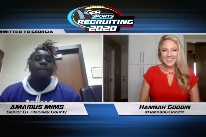 Bleckley County top OT recruit, Amarius Mims, talks to GPB’s Hannah Goodin about his recru