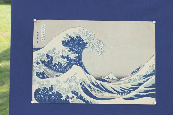 Appraisal: Reproduction Hokusai Woodblock Print, ca. 1960