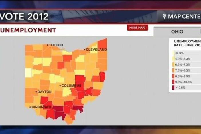 Map Center: What Do Swing States Say About Jobs and the Economy?