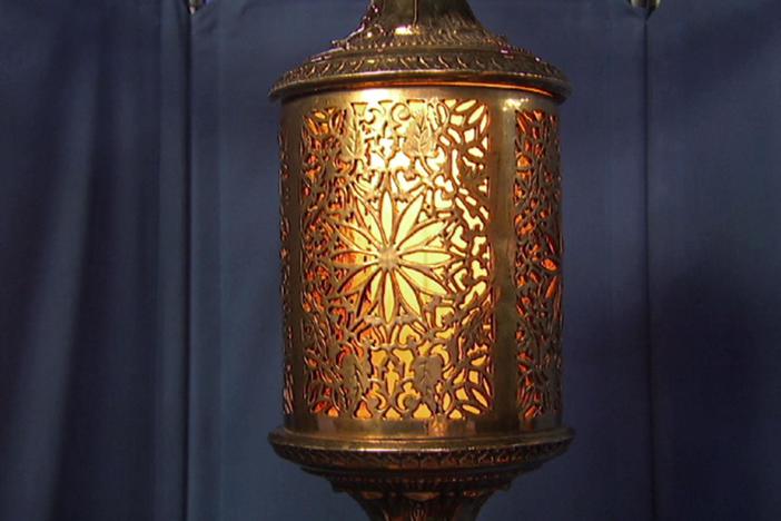 Appraisal: Glazed Ceramic Cut-Out Lantern, from Corpus Christi Hour 1.