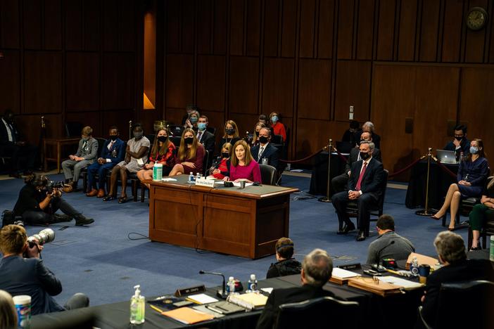 Politics and the pandemic permeate Day 1 of Amy Coney Barrett hearings