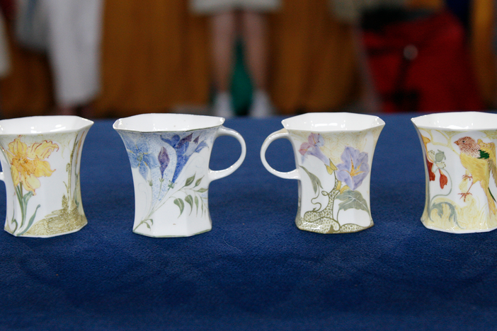 Appraisal: Rozenburg Eggshell Porcelain Cups, ca. 1905