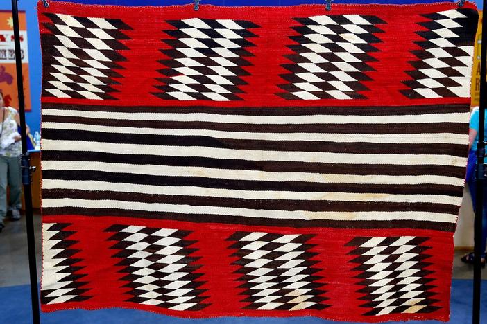 Appraisal: Navajo Woman's Wearing-Blanket-Style Rug, from Kansas City Hour 1.