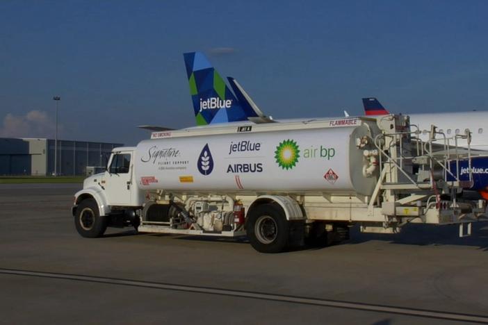 How airlines are working to create sustainable fuel to reduce aviation's carbon footprint