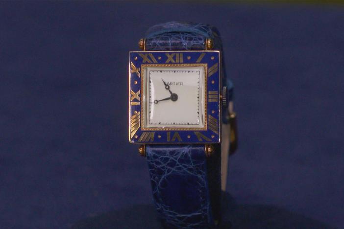 Appraisal: Cartier Enamel Men's Watch, ca. 1925