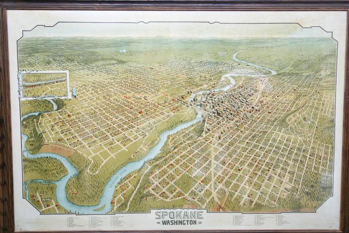 Appraisal: 1905 Spokane Bird's-Eye View Lithograph, from Spokane Hour 1.