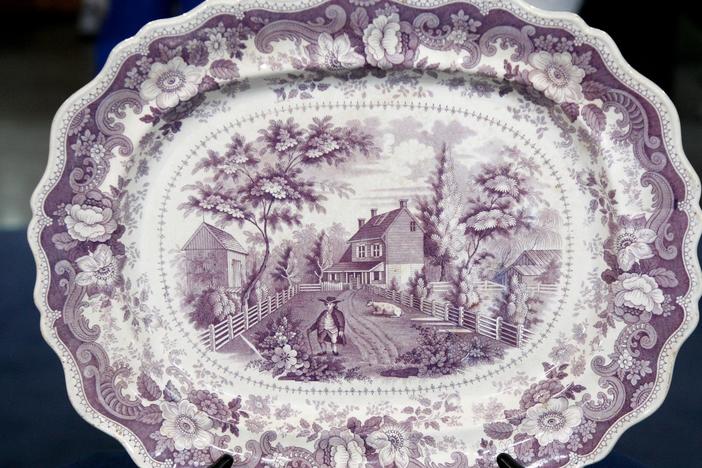 Appraisal: American Historical Staffordshire Platter by Joseph Heath & Company, ca. 1835.