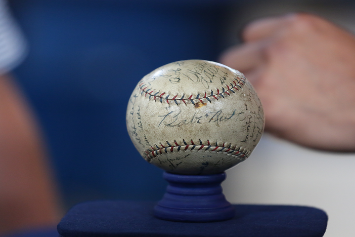 Appraisal: 1923 New York Yankees-signed Baseball, from St. Louis Hour 2.