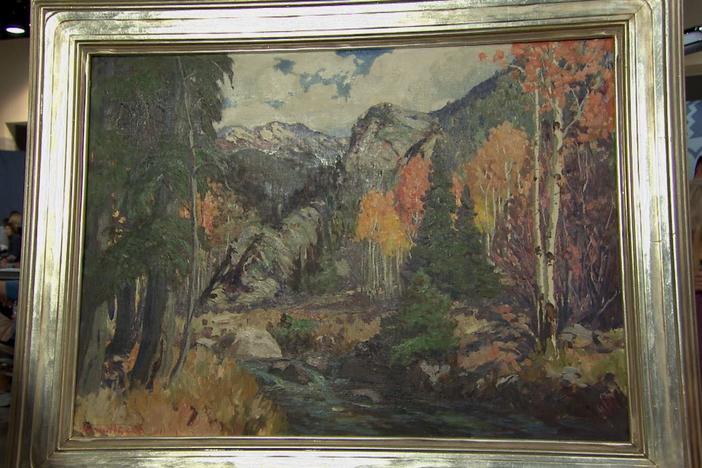 Appraisal: Fremont Ellis Oil Painting, ca. 1940, from Spokane Hour 3.
