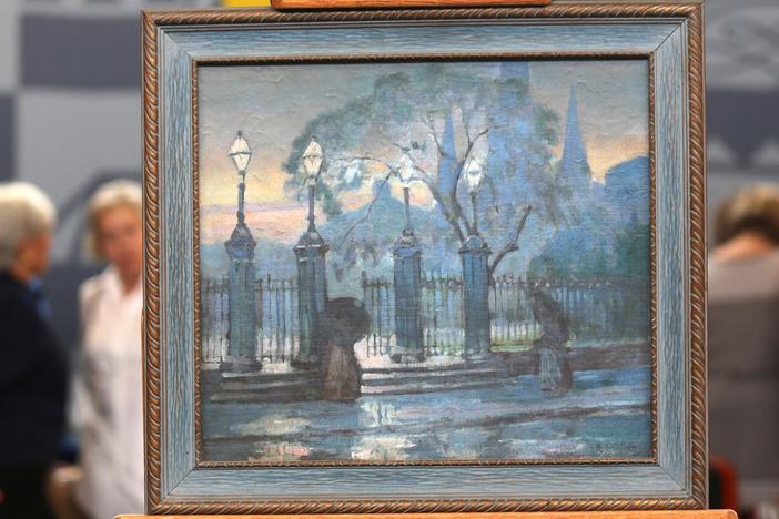 Appraisal: Clarence Millet Oil Painting, ca. 1930, in New Orleans Hour 1.