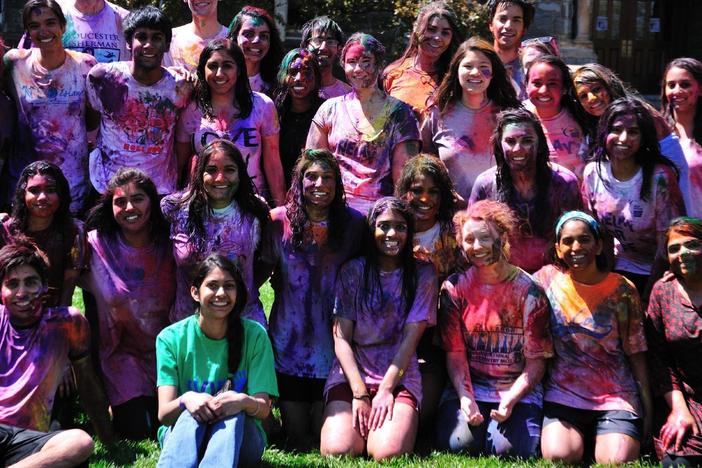 Watch a slideshow of students at Georgetown University celebrating the festival of Holi.
