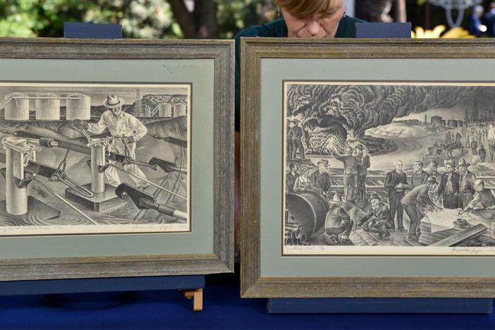 Appraisal: 1940 & 1941 Alexandre Hogue Lithographs