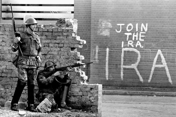 The beginnings of The Troubles conflict in Northern Ireland and the Republic of Ireland.