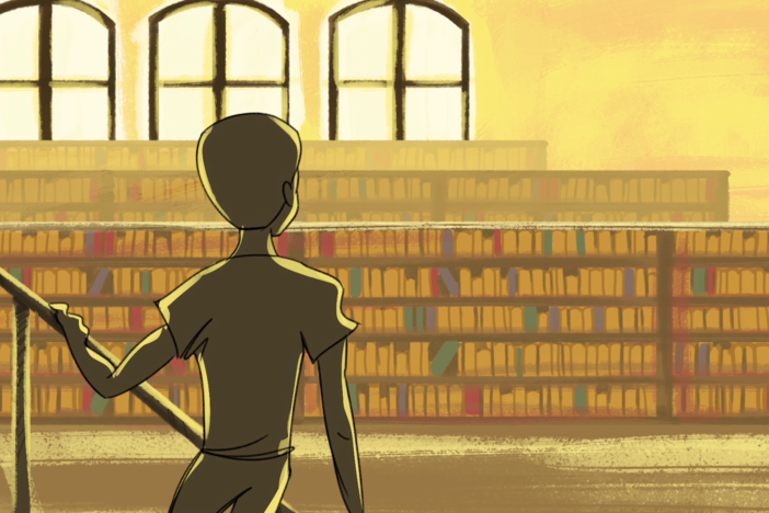 A story for anyone who’s ever dreamt of spending a night in a library.