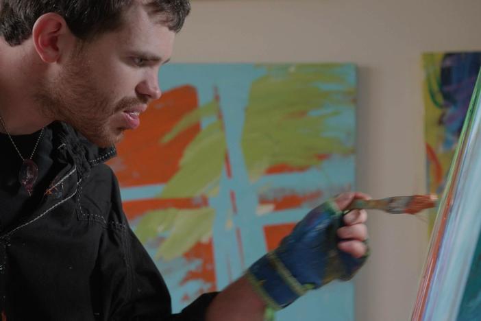 Jeremy Sicile-Kira uses painting to transcend his disability and communicate his dreams.