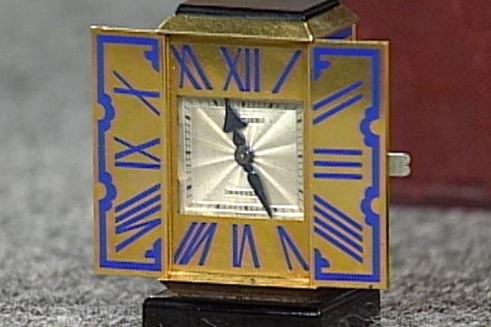 Appraisal: Cartier Gold Desk Clock, ca. 1928, from Vintage Richmond