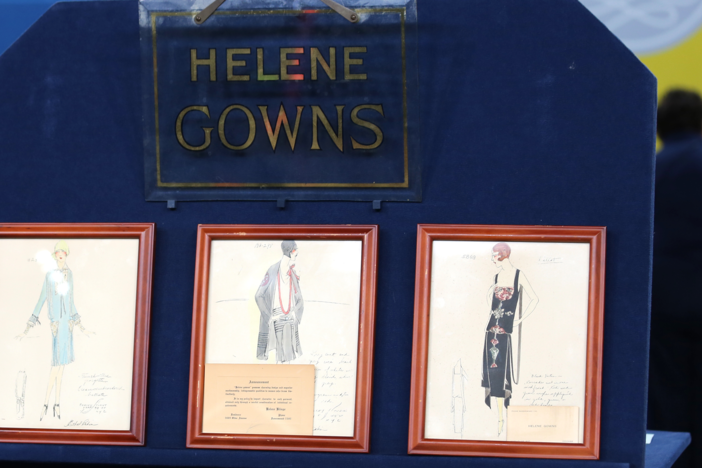 Appraisal: Helene Gowns Illustrations & Sign, ca. 1925, from Green Bay Hour 3