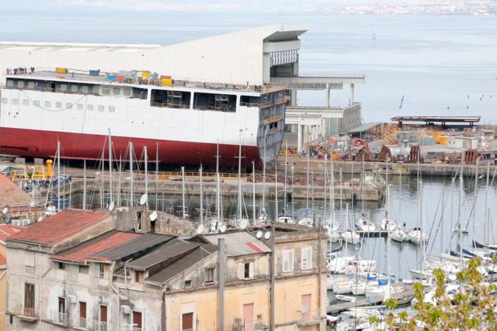 Want to make a luxury cruise liner fast? Use two shipyards, then join the pieces together.