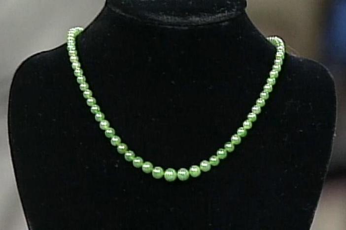 Appraisal: Jade Beads with Tiffany Clasp, from Vintage Richmond.