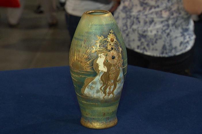 Appraisal: Amphora Porcelain Art Nouveau Vase, ca. 1900, from Spokane Hour 3.