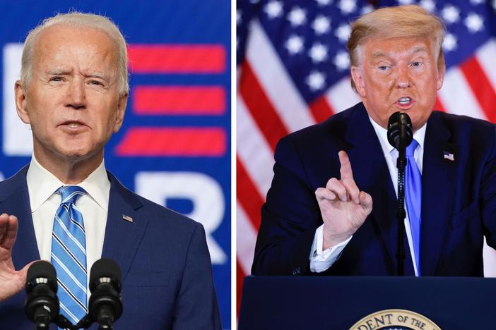 The stark difference between Trump's and Biden's responses to vote counting