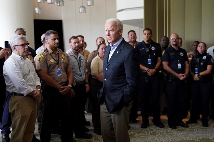 News Wrap: Biden meets with victim's families as rescue crews halt Surfside operations