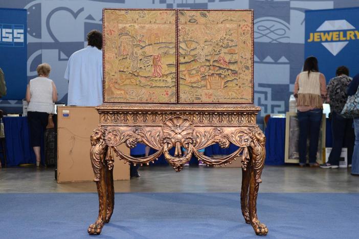 Appraisal: English Giltwood Cabinet-on-Stand, ca. 1730, from Little Rock Hr 1.