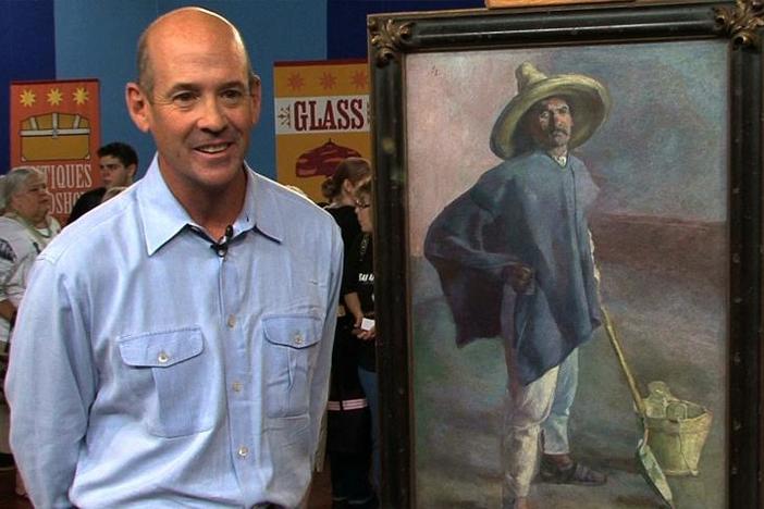 Owner Interview:  1904 Diego Rivera "El Albañil" Oil Painting.