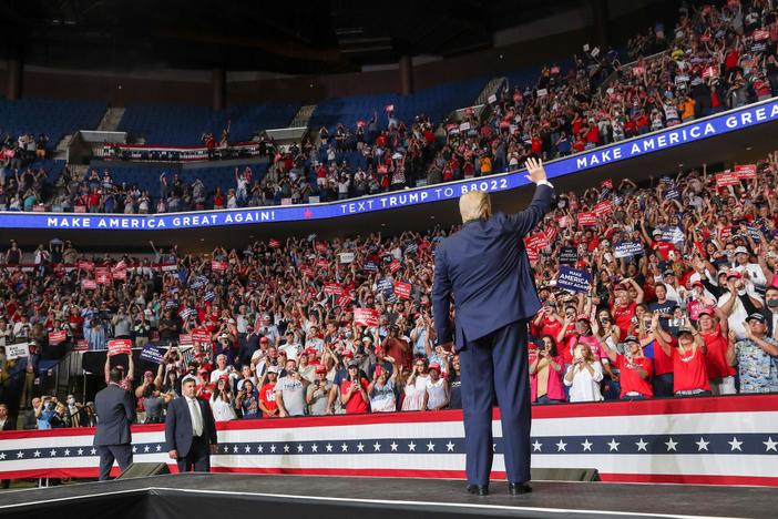 Trump’s Tulsa rally had smaller crowds, no mention of BLM