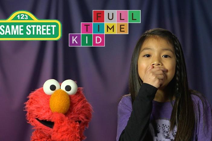 Learn how to beatbox and dance the Robot with Mya and Elmo!