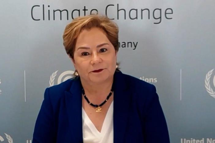 U.N. Climate Chief Patricia Espinosa talks carbon emissions.