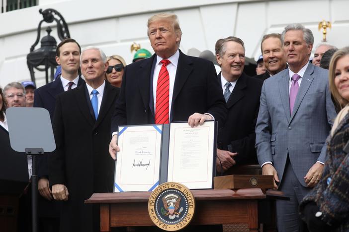 News Wrap: Trump signs USMCA in ceremony that excludes top D