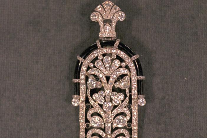 Appraisal: Art Deco Diamond Pendant Brooch, from Vintage Miami.