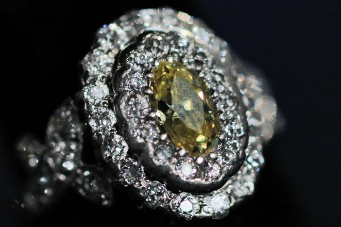 Appraisal: Yellow Diamond Ring, ca. 1915, from Spokane Hour 2.