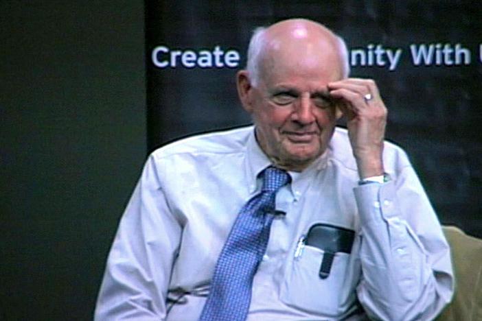 Environmentalist Wendell Berry spoke at the Arlington Public Library in Virginia.