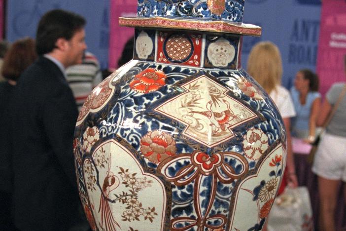 Appraisal: Imari Covered Hexagonal Jar, ca. 1700, from Vintage New York.