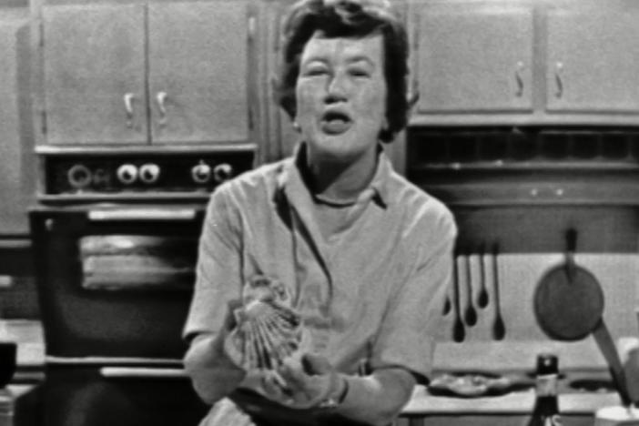 The French Chef's Julia Child demonstrates the finer points of preparing Scallops.