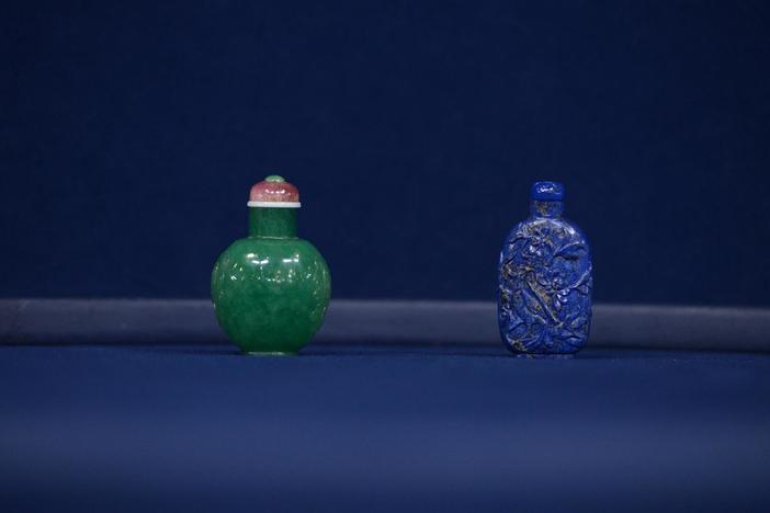 Appraisal: Lapiz Lazuli & Imperial Jade Snuff Bottles, from Albuquerque, Hour 2.