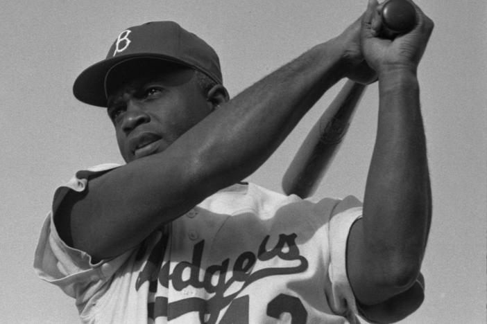 In 1947, Jackie Robinson became the first black player in Major League Baseball.