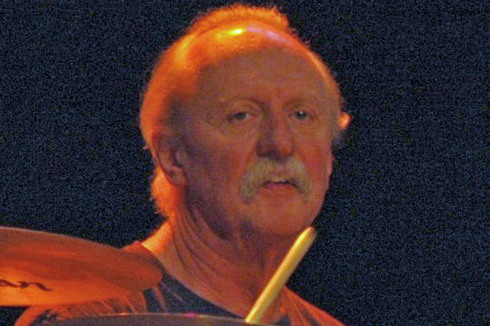 Butch Trucks of the Allman Brothers Band guesting at the Soul Stew Revival, Mizner Park, Florida, December 28, 2007.