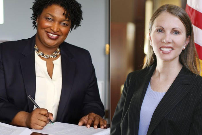 Stacey Abrams (left), Stacey Evans