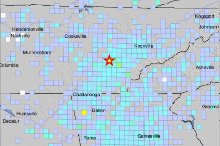 An earthquake in Tennessee was felt in Georgia Wednesday morning. 