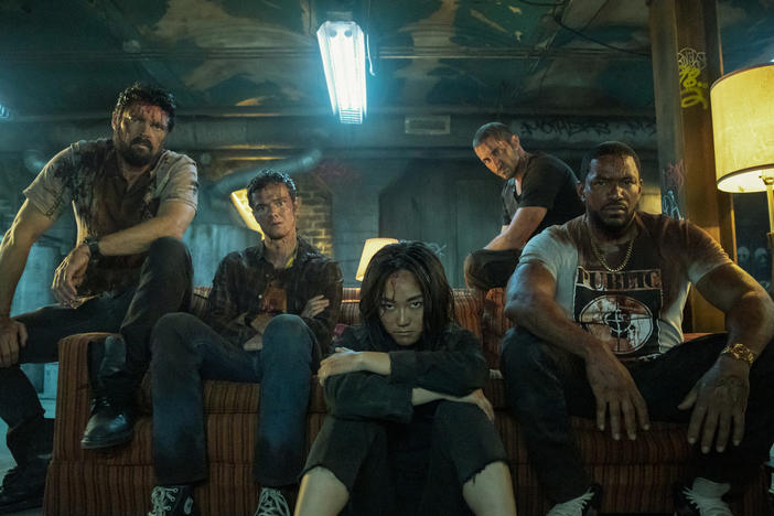 The second season of Amazon Prime's <em>The Boys</em> comes out on Friday. Karl Urban plays Butcher (from left), and his "boys" Hughie Campbell (Jack Quaid), The Female (Karen Fukuhara), Frenchie (Tomer Capon) and Mother's Milk (Laz Alonso).