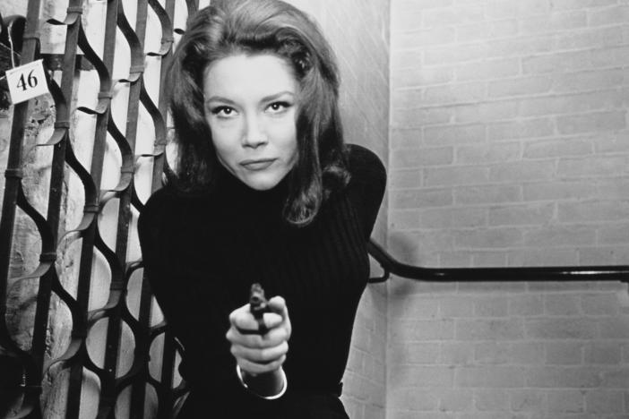 English actor Diana Rigg became widely known in the U.S. for her role as Emma Peel in the 1960s TV series <em>The Avengers</em>. She died Thursday in her home in London.