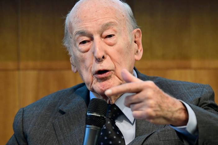 Former French President ValÃ©ry Giscard d'Estaing, pictured in 2017, died Wednesday in Paris at age 94.