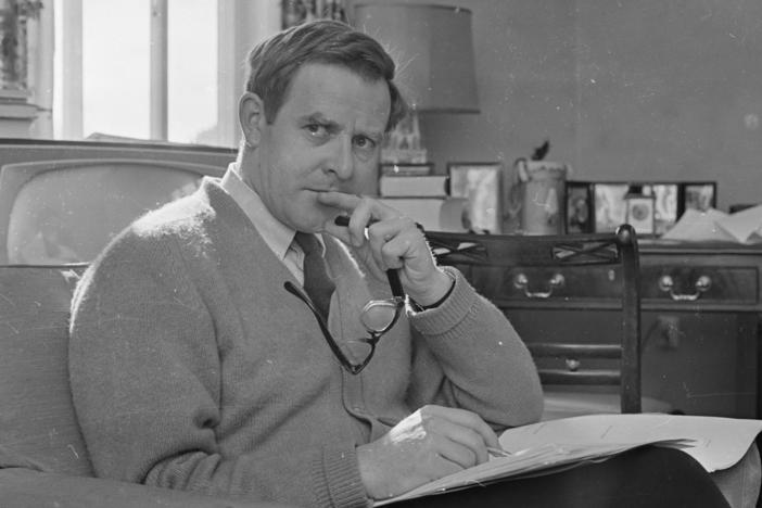 English writer and spy novelist John le Carré, pictured in March 1965. He died Saturday at age 89.