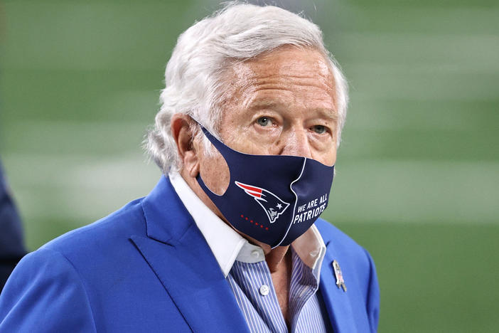 New England Patriots owner Robert Kraft is seen here in November. A judge has ordered that tapes allegedly showing Kraft paying for sex at a massage parlor must be destroyed.