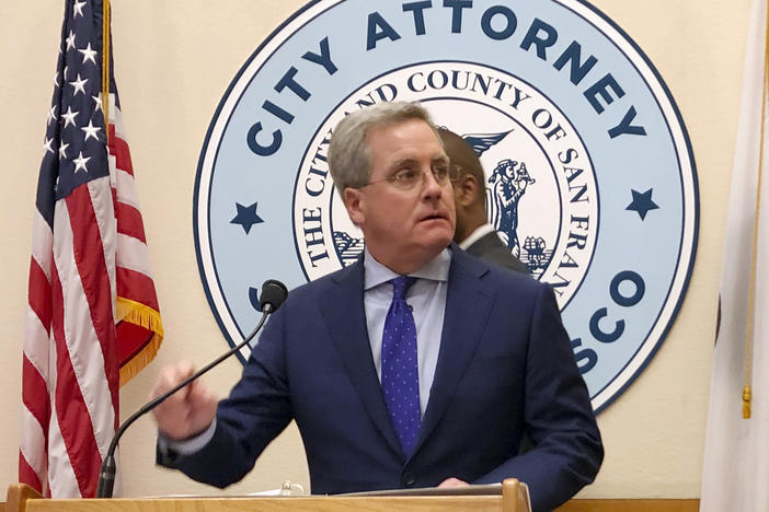 San Francisco City Attorney Dennis Herrera, seen in 2019, filed suit against the San Francisco Unified School District Wednesday in an attempt to bring public school students back to in-person learning.